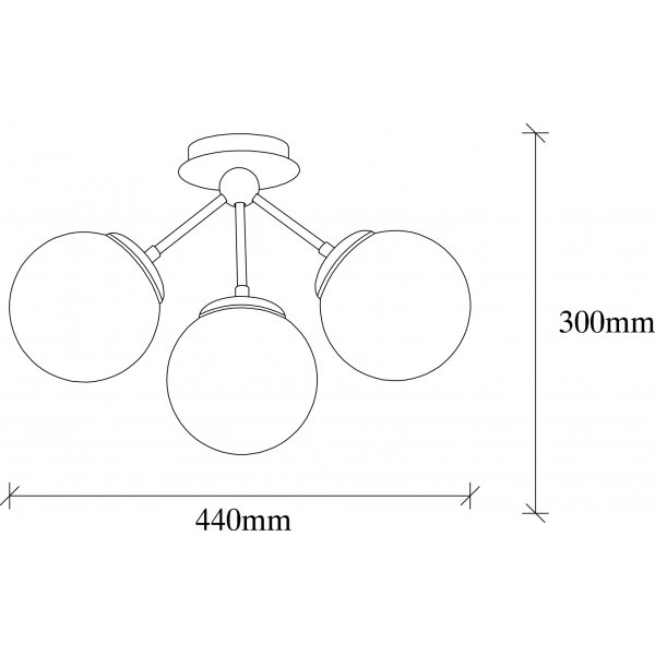 Plafonnier Gondola 1311 - Blanc/noir