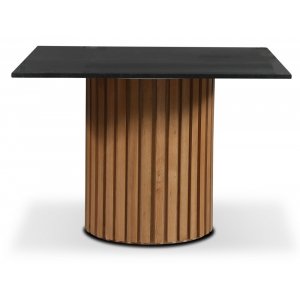 Sumo matbord i granit 90x90 cm - Oljad ek / Svart Granit