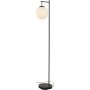 Rille golvlampa - Svart/opalvit