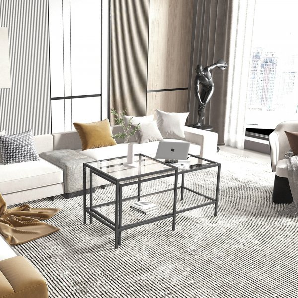 Table de travail Sevay 50/90 x 50/45 cm - Noir