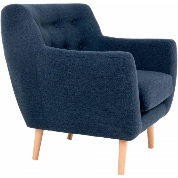 Monte Fåtölj - Mörkblå/bok Monte Fåtölj - Mörkblå/bok