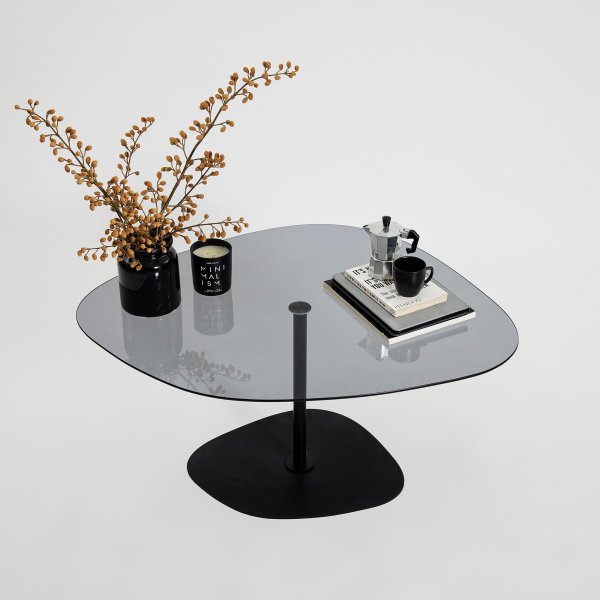 Table basse Soho 85 x 67 cm - Gris foncé/noir Table basse Soho 85 x 67 cm - Gris foncé/noir