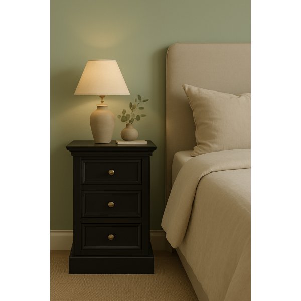 Sngbord Bristol i svart - 70 cm hg