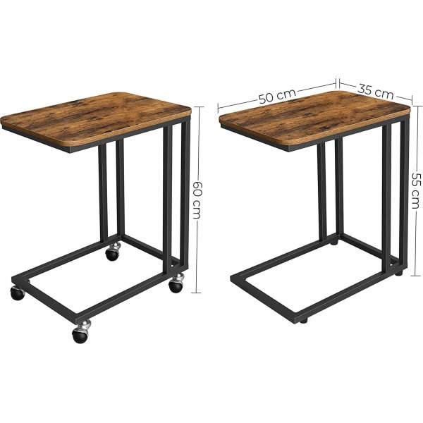 Table d'appoint Svante 50 x 35 cm - Marron/noir Table d'appoint Svante 50 x 35 cm - Marron/noir