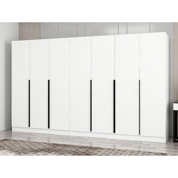 Armoire Cikani 315x52x210 cm, variante B - Blanc Armoire Cikani 315x52x210 cm, variante B - Blanc