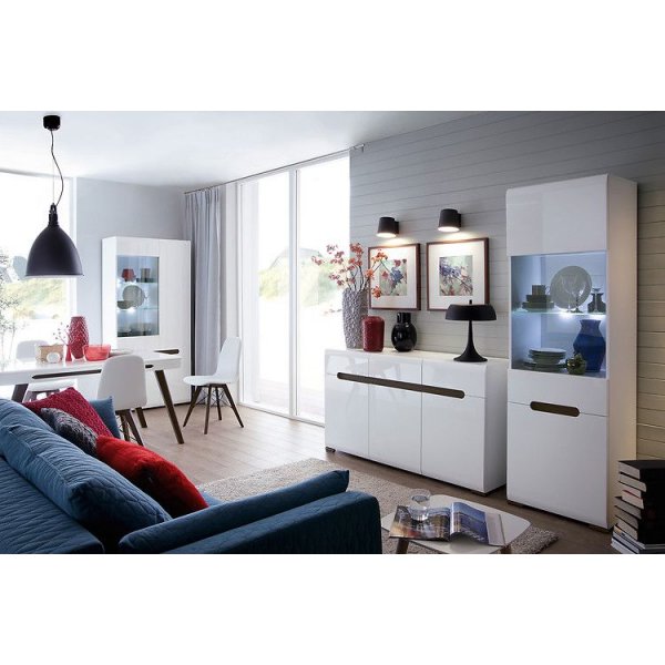 Balder matbord 145-185 cm - Vit/wenge brun Balder matbord 145-185 cm - Vit/wenge brun