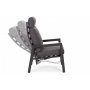 Morton Ftljset med bord & fotpallar (recliner) - Mrkgr/gr