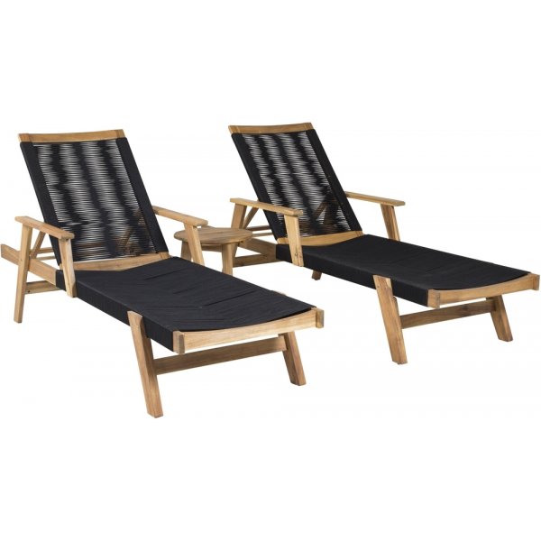 Little John loungegrupp - Svart/Natur Little John loungegrupp - Svart/Natur