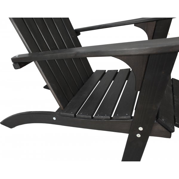 Kungshamn dckstol med fotstd - Svart