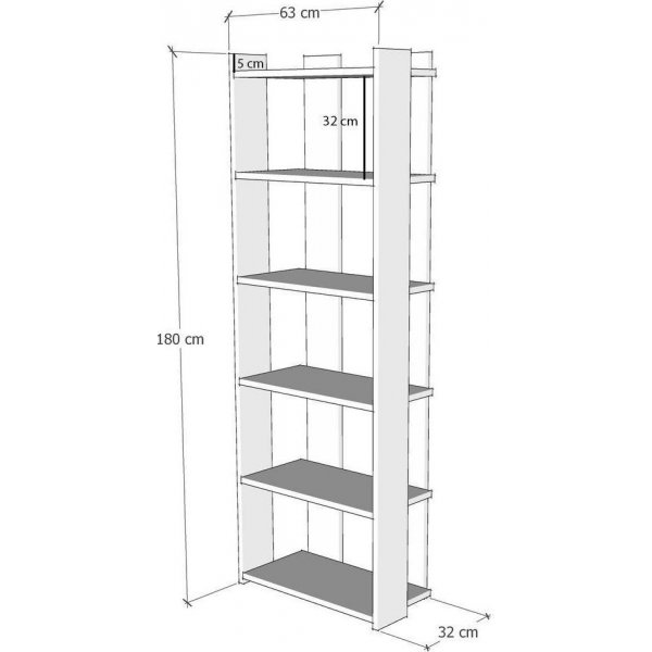 Bibliothèque Sakran - Anthracite/jaune Bibliothèque Sakran - Anthracite/jaune