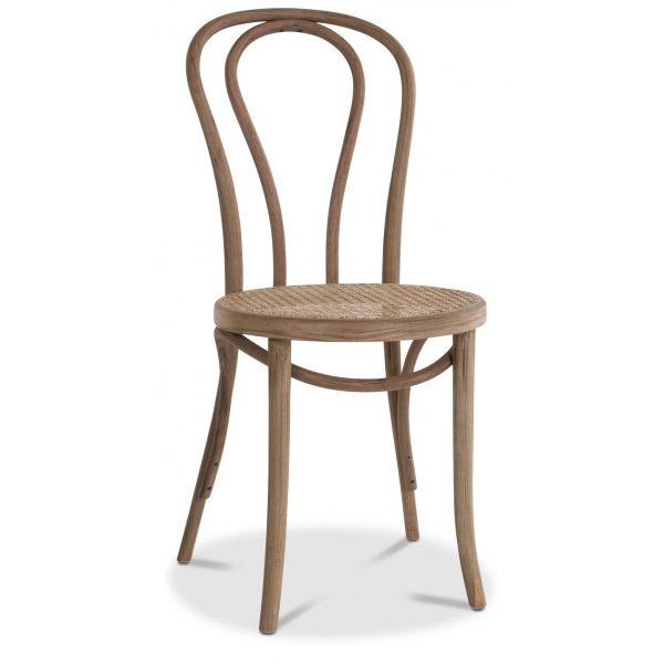 No 18 matstol med rottingsits - Vintage