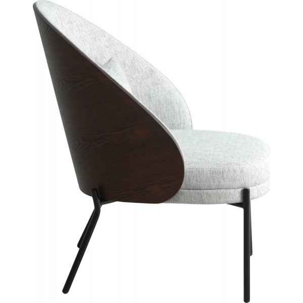 Fauteuil Canelas Gris clair/Marron fonc