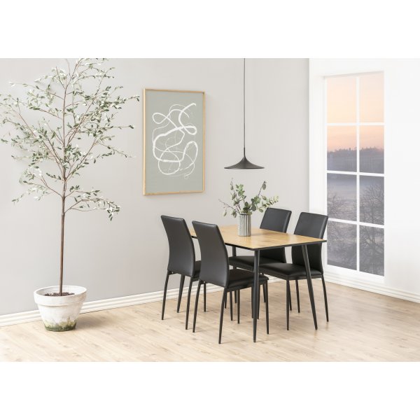 Demina matstol - Svart PU