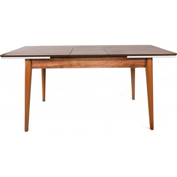 Table à manger Sigma 130-166 x 80 cm - Noyer/blanc Table à manger Sigma 130-166 x 80 cm - Noyer/blanc