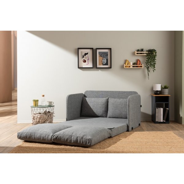 Canapé convertible 2 places Saga - Gris clair Canapé convertible 2 places Saga - Gris clair