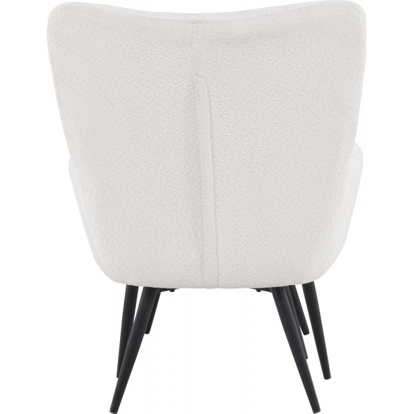 Fauteuil Como en bouclé blanc Fauteuil Como en bouclé blanc