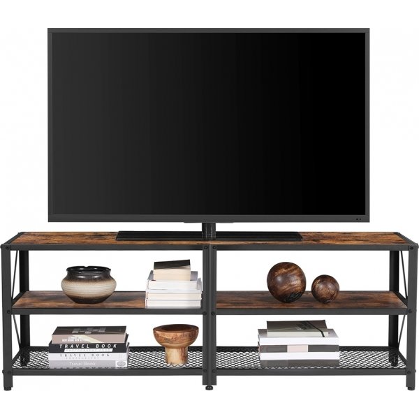 Banc multimdia Maksim 140 cm - Marron/noir