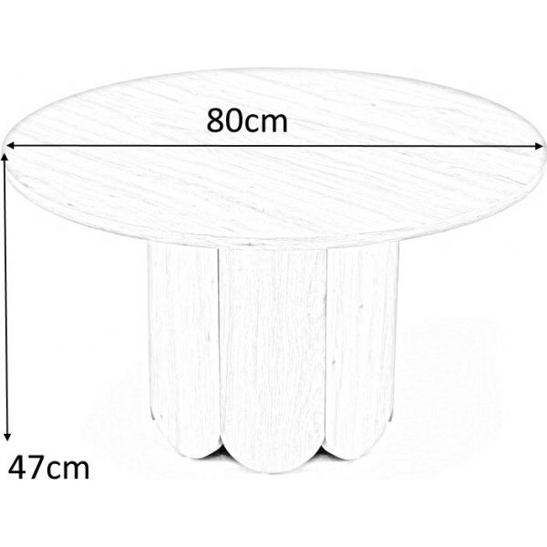 Table basse Reyna Ø80 cm - Beige Table basse Reyna Ø80 cm - Beige