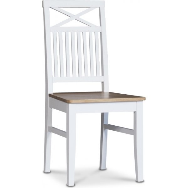 Matgrupp; Bord med 6 st stolar med eksits  Vit / Oljad ek - Daln