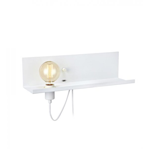 Multi Vgglampa med USB - Vit