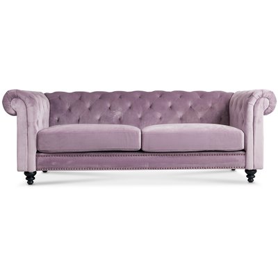 Royal Chesterfield 3-sits soffa i rosa sammet