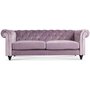 Royal Chesterfield 3-sits soffa i rosa sammet