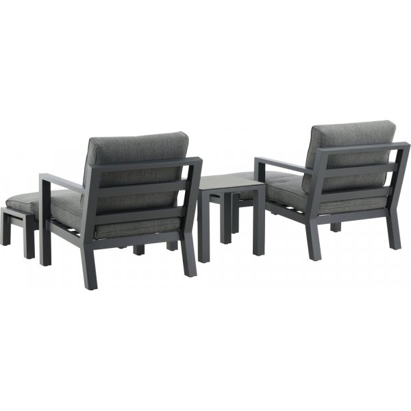 Groupe lounge Barcelona - Noir/gris Groupe lounge Barcelona - Noir/gris