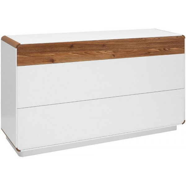 Livia byrå - Vit/Glas/Trä Livia byrå - Vit/Glas/Trä