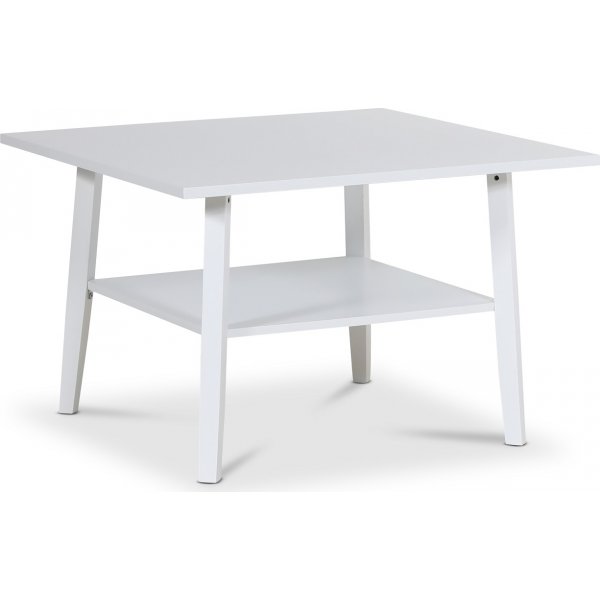 Citroen vierkante salontafel 80x80 cm - Wit