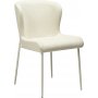 Glam matstol - Vit boucle/vit