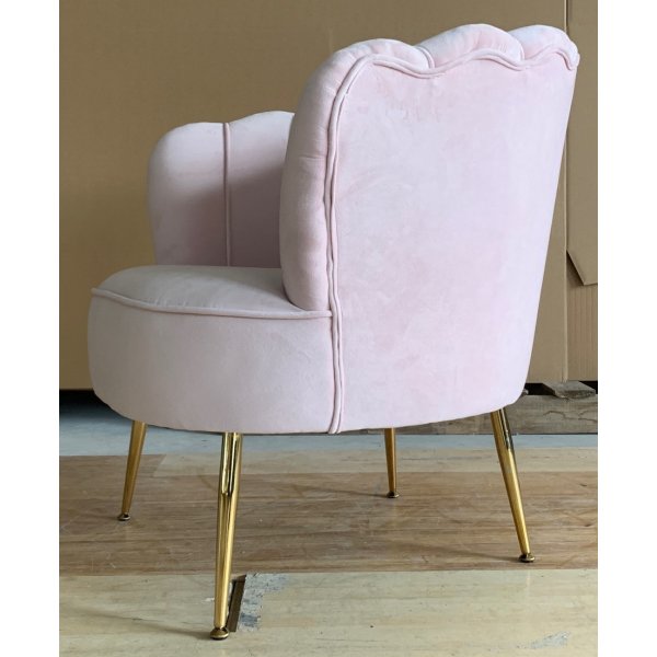 Snäckan fåtölj - Rosa sammet / Mässing Snäckan fåtölj - Rosa sammet / Mässing