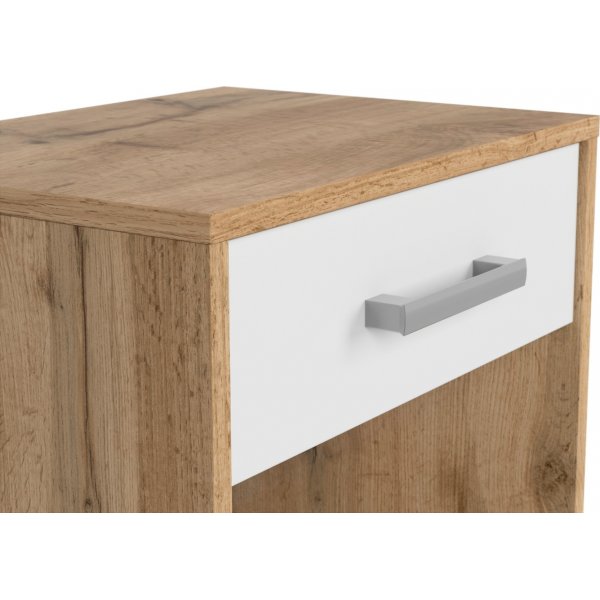 Matos nachtkastje - Eiken/wit